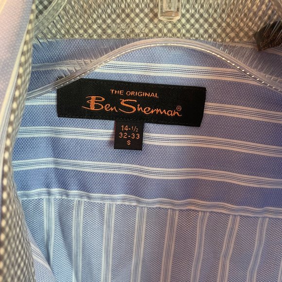 Ben Sherman Blue Striped Dress Shirt - Picture 2 of 5